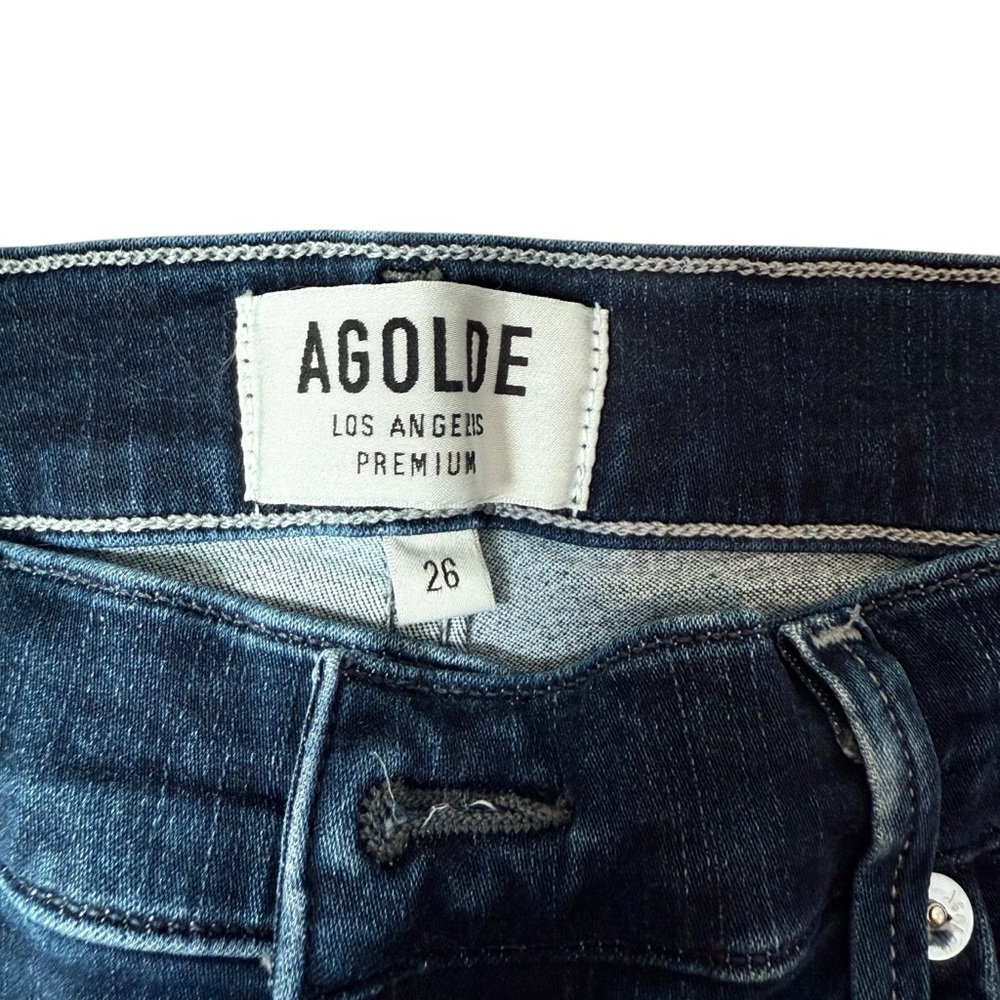 Agolde Dark Blue Denim Jeans - Picture 5 of 8